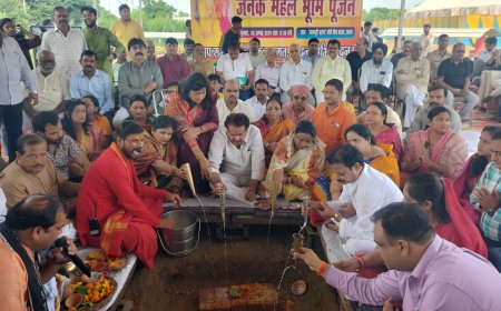 आगरा में जनक महल का भूमिपूजन हुआ, इस बार कैसा होगा महल ?, प्रभु श्रीराम के स्वागत की तैयारियां कहां पहुंची और मंच के आस—पास कैसी होंगी व्यवस्थाएं, जानें खबर में...