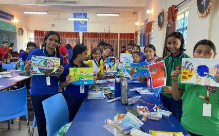 स्कूली बच्चों ने वन्य जीवों के प्रति अपनी भावनाएं उकेरी