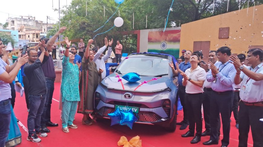 टाटा कर्व ईवी एक बार की चार्जिंग के बाद 585 तक दौड़ेगी