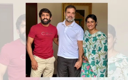 राहुल से मिले विनेश और बजरंग, चुनाव लड़ने के संकेत