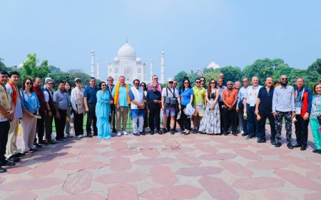 ओलंपिक काउंसिल ऑफ़ एशिया के दल ने निहारा ताज, बघेल साथ रहे