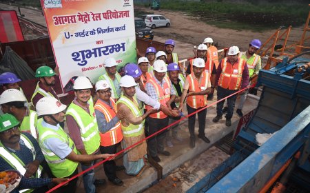 तीनों एलिवेटेड मेट्रो स्टेशन को यू गर्डर की कास्टिंग शुरू