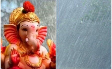 बारिश पर भारी आस्था, हर और गणपति की धूम