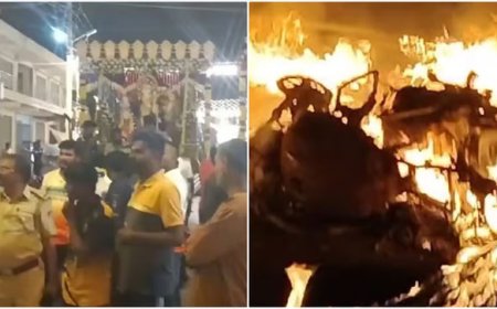 कर्नाटक के मांड्या में गणपति विसर्जन के दौरान दो पक्ष भिड़े, पथराव, पेट्रोल बम फेंके, कर्फ्यू, 52 गिरफ्तार