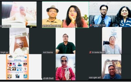 ऑनलाइन काव्य गोष्ठी में हुआ हिंदी का गुणगान