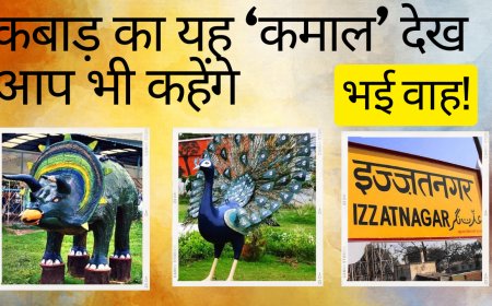 बरेली के इस रेलवे स्टेशन पर कबाड़ से बनी कलाकृतियों को देखकर आप भी कहेंगे वाह, सेल्फी लिए बिना नहीं रह पाते विजिटर्स