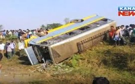 यूपी के तीर्थयात्रियों से भरी बस खाई में गिरी, चार मरे