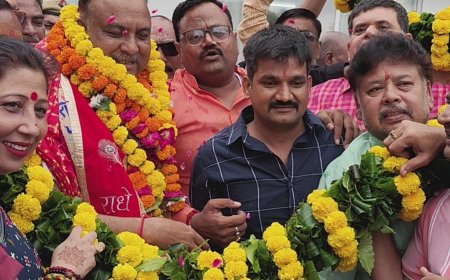 सांसद नवीन जैन का हुआ जोरदार स्वागत