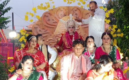 मां भवानी की स्तुति करने डोले पर सवार होकर सखियों संग निकलीं सीता जी