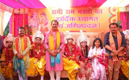 मिथिलानगरी में राजा दशरथ संग सियाराम की खूब हुई न्योतनी