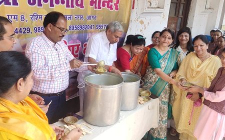 इस्कॉन ने मुरारीलाल खत्री इंटर कालेज में शुरु किया भोजन वितरण