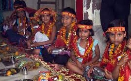 नवमी पर घर-घर पूजे जा रहे हैं कन्या-लांगुर