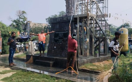 महापुरुषों की प्रतिमाओं पर पोस्टर लगाने वालों के खिलाफ होगी सख्त कार्रवाई