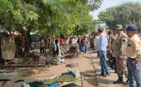 नुनिहाई और फतेहाबाद रोड से हटाए गए अतिक्रमण