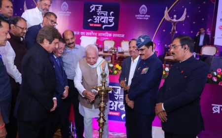 राज बब्बर समेत ब्रज के दस रत्नों को अवार्ड, राज्यपाल आरिफ़ बोले- विजय को स्थायी करने के लिए उसका उत्सव जरूरी