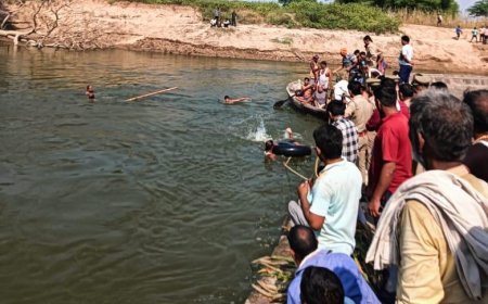 चारा लाते किशोर का पैर फिसला नदी में डूबा, किशोर की खोजबीन जारी