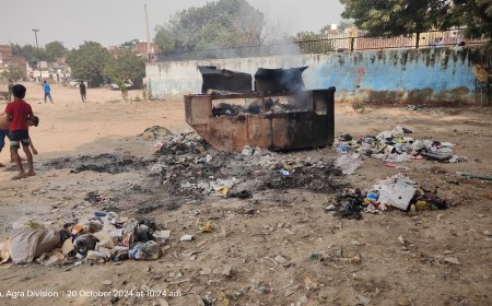 शहर में एक जगह, जहां अलसुबह हर रोज कूड़ा जलाया जाता है