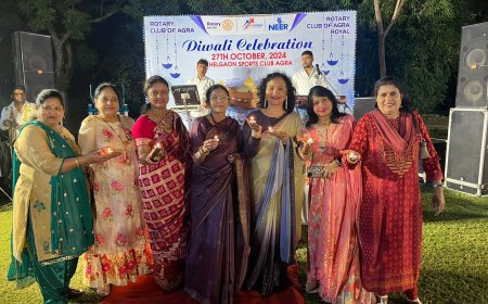 रोटरी क्लब ऑफ़ आगरा रॉयल का पंच दिवसीय दीपोत्सव का शुरू