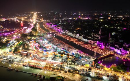 PHOTO SLIDE NEWS : देखें आसमान से दिवाली त्रेतायुग युग वाली, अयोध्या में 'मन की बात' कह गए सीएम योगी