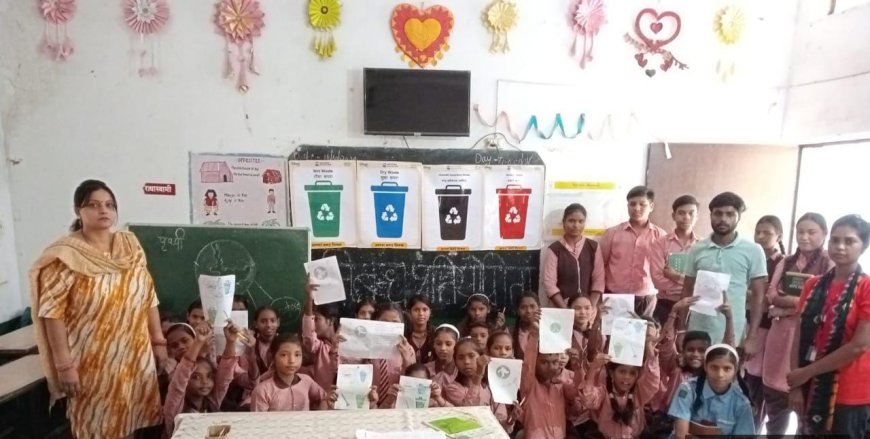 स्कूलों में बच्चे सीख रहे पर्यावरण के अनुकूल दीवाली, नगर वासियों को भी ग्रीन और क्लीन संदेश