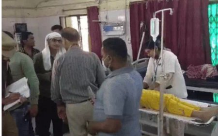 चंदपा क्षेत्र में बेकाबू कार खाई में गिरी, आगरा के कारोबारी परिवार के चार मृत, चार घायल