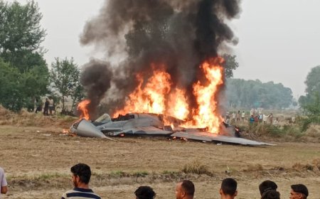 कागारौल में एयरफोर्स का मिग 29 क्रैश, पायलट सुरक्षित, धू-धू कर जला