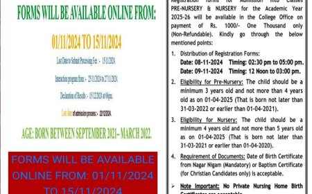 मिशनरी स्कूलों में प्रवेश की दौड़, सेंट जॉर्जेज में 08 और 09 को फॉर्म मिलेंगे तो सेंट कॉनरेड्स में 15 तक, नियम और शर्तें