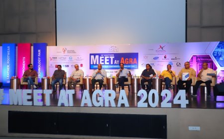 16वां मीट एट आगरा कल से, आगरा ट्रेड सेंटर पर देश- दुनिया के फुटवियर उद्यमी पहुंच रहे