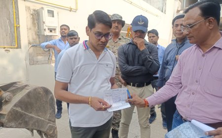 नगर निगम ने डाक्टर से वसूला 20 हजार का जुर्माना, रोड पर मैटेरियल डाल रखा था