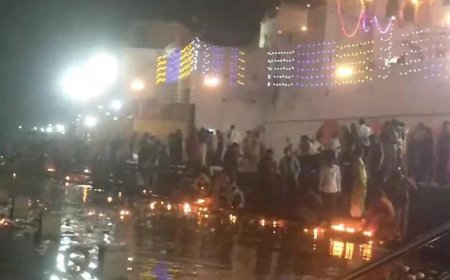 बटेश्वर में दीपदान को उमड़ी भीड़, पुलिस की व्यवस्थाएं फेल, जाम लग गया