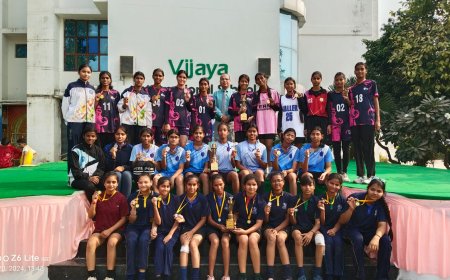 नप्सा की हैंडबॉल प्रतियोगिता में विजया इंटरनेशनल में बाज़ी मारी 