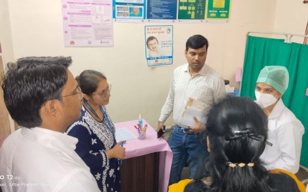 डब्ल्यूएचओ और यूनिसेफ की टीम ने किया बाह के हेल्थ सेंटर्स का निरीक्षण