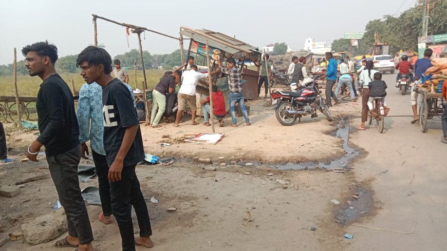 कुंआखेड़ा में अवैध मार्केट नगर निगम ने साफ हटवा दिया