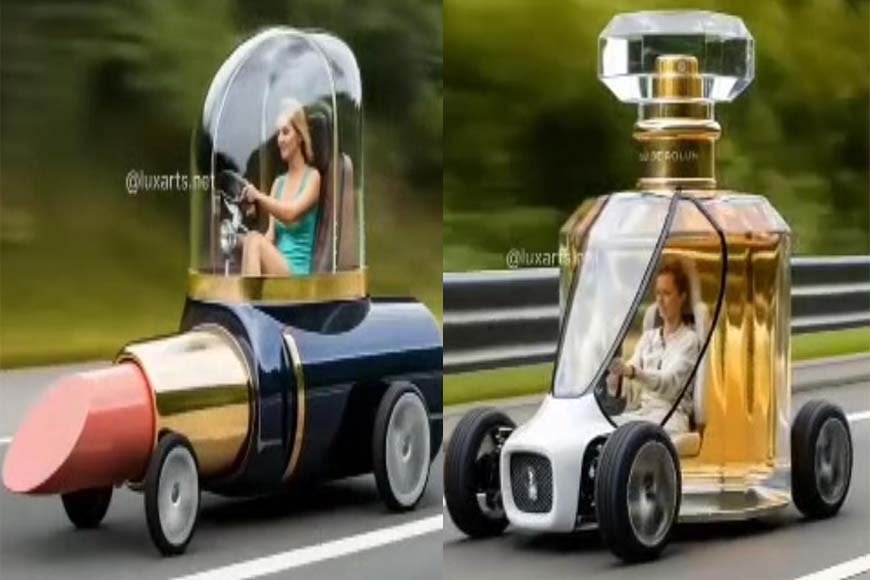 PHOTO SLIDE : किसी में लगी लिपिस्टिक, कोई परफ्यूम के आकार की, आगरा में आपके इर्द—गिर्द ये अजीब कारें दिखें तो चौंकिएगा मत!