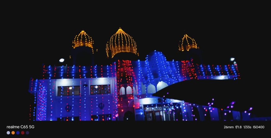 प्रकाश पर्व के लिए विद्युत सजावट से जगमगाने लगे शहर के गुरुद्वारे   