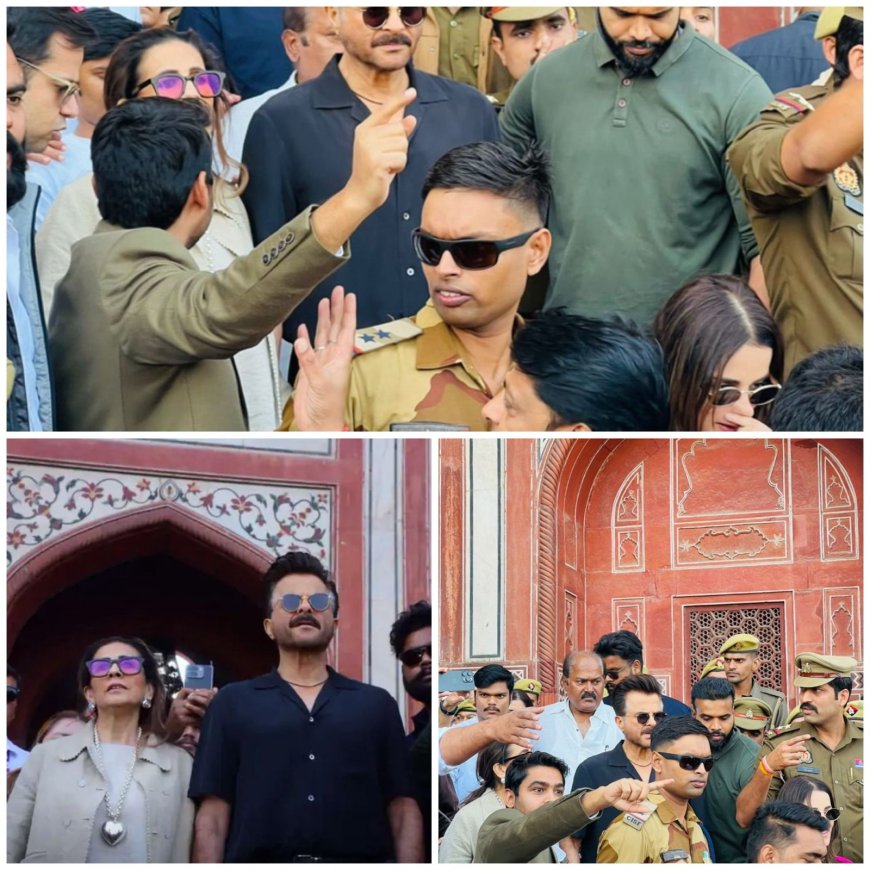 अभिनेता अनिल कपूर ताजमहल देखने पहुंचे   