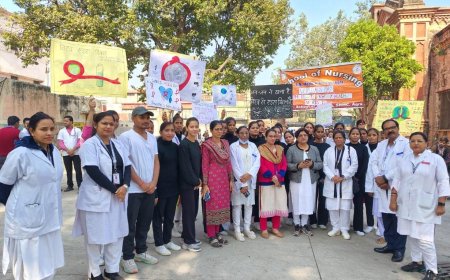 एसएन में नर्सिंग स्टूडेंट्स ने बताए एडस से बचने के उपाय