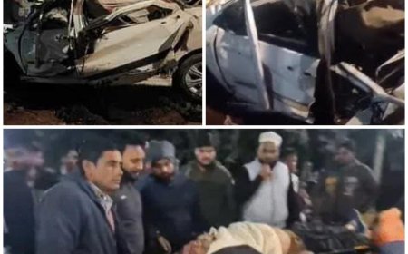 पीलीभीत में बेकाबू कार खाई में गिरकर पेड़ से टकराई, छह की मौत, चार घायल