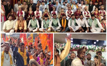 श्याम बाबा को साक्षी मान एक दूजे के हुए छह जोड़े