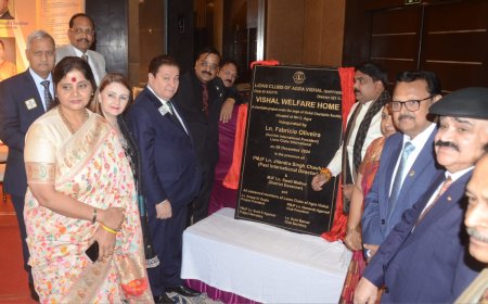 लॊयंस के इंटरनेशनल प्रेसिडेंट ने रखी वेलफेयर होम की आधारशिला, ताज भी देखा
