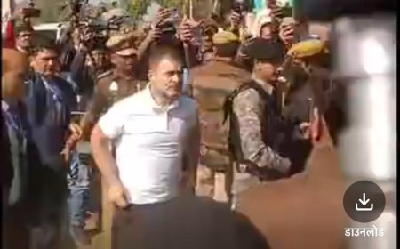 हाथरस के बूलगढ़ी पहुंचे राहुल गांधी, पीड़िता के पिता ने चिट्ठी लिखी थी