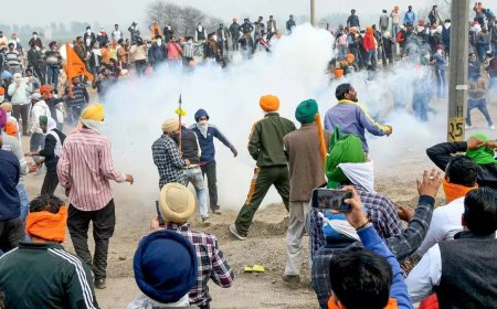 किसानों का दिल्ली मार्च, पुलिस ने दागे आंसू गैस के गोले
