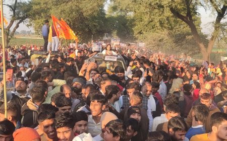 बाह में निकली सनातन यात्रा में उमड़ी भारी भीड़   