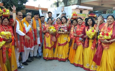  राम नाम की भक्ति संग निकली कलश यात्रा, कल से राम कथा   