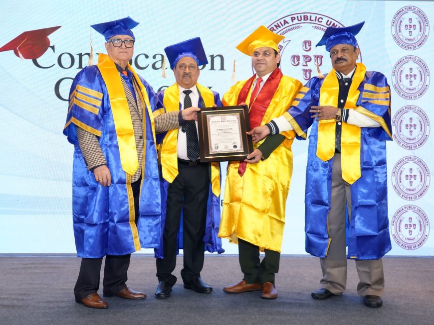 कैलिफोर्निया की यूनिवर्सिटी ने डॊ..पीके सिंह को दी डीएससी की उपाधि 
