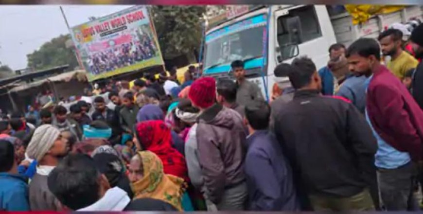 धनौली में टैंकर की चपेट में आकर सब्जी विक्रेता की मौत, घंटों जाम      