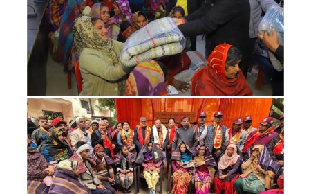 सदर तहसील और यमुना पार में जरूरतमंदों को पांच सौ कंबल बांटे गए