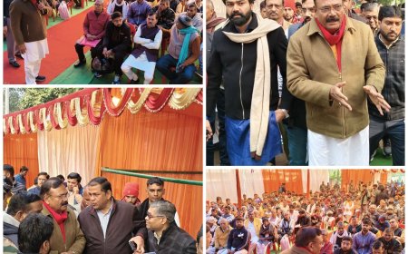 सांसद चाहर ने दक्षिणांचल पर 24 घंटे के लिए डेरा डाला, जुटी भीड़