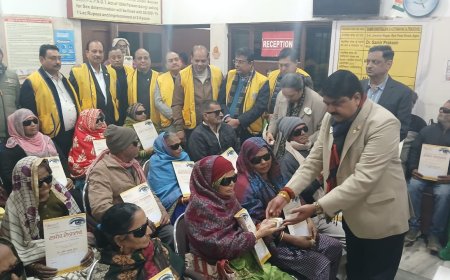 कैंप में 250 मरीजों का नेत्र परीक्षण, 37 मोतियाबिंद आपरेशन