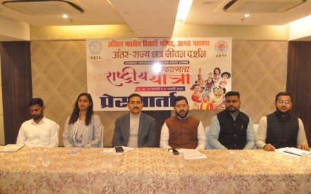 विद्यार्थी  परिषद की सील यात्रा में  पूर्वोत्तर के 30 छात्र चार दिन करेंगे आगरा का भ्रमण